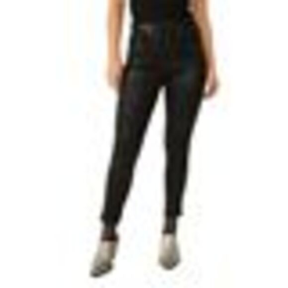 Free People Raw High Rise Coated Skinny Jeans In Coated Black - 25 - Picture 3 of 3